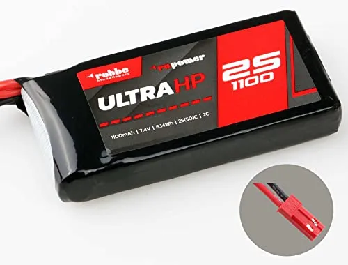 Robbe Modellsport RO-POWER ULTRA HP 1100MAH 7,4 VOLT 2S 25(50) C LIPO AKKU, BEC STECKER