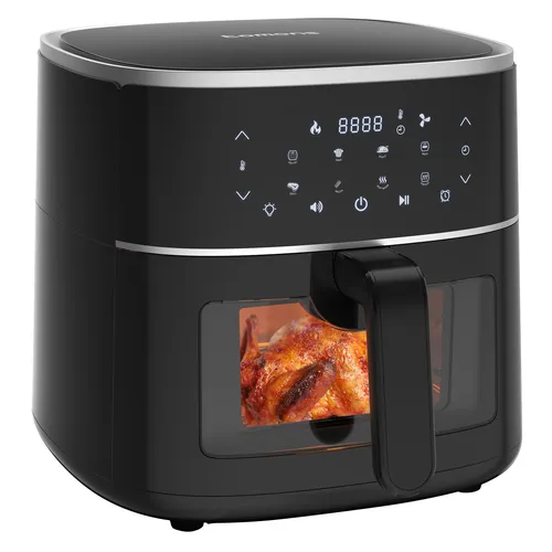 tomons Heißluftfritteuse 6L - Digitaler Air Fryer mit Sichtfenster, 8 in 1 Programmen und intelligenter Temperaturregelung für gesunde, fettarme Speisen