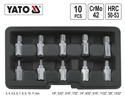 Tlg. Schraubenlöser Linksausdreher Vielzahn-Schraubenausdreher-Set Torx Satz 10