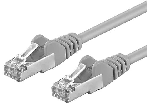 PremiumCord Netzwerkkabel, Ethernet, LAN & Patch Kabel CAT6a, 10Gbit/s, S/FTP PIMF Schirmung, AWG 26/7, 100% Cu, schnell flexibel und robust RJ45 kabel, grau, 2m