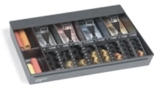 INKiESS Geldkassette Kasse Minikord 85 RE BxTxH 38,5x28,0x5,5 schwarz