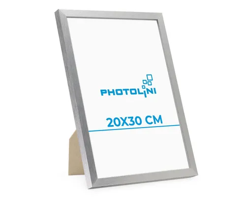 PHOTOLINI Bilderrahmen 20x30 cm Poster-Rahmen, zum Aufhängen & Aufstellen, (1 Rahmen), MDF Holz, bruchsicheres Acrylglas, für Fotos & Poster