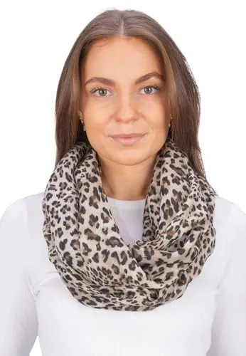 Seasons of April Loop GYDA LEO - Loop Schal mit Leo Print - Schals – Weicher Loop Schal GYDA aus 100% Viskose, ideal für modische Akzente und angenehmen Tragekomfort.