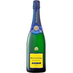 Heidsieck Monopole Champagne BLUE TOP Brut 12,5% - 0,75l, strohgelb mit tropischen Fruchtnoten, ideal als Aperitif oder Geschenk