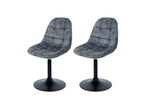 PROREGAL® Esszimmerstuhl Esszimmerstuhl drehbar, Material, Farbe (2 St), bequemer um 360° drehbarer Schalensitz