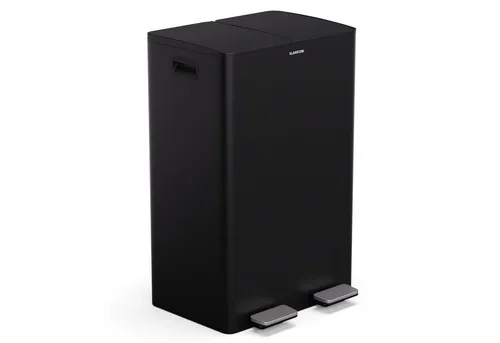 Klarstein EcoVista Treteimer, Mülltonnenbox - Haushaltszubehör mit geräuscharmer Soft-Close-Funktion und abnehmbarem Kompostbehälter für müheloses Recycling und einfache Handhabung.
