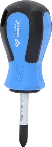 Brilliant Tools Schraubendreher, PH Phillips, PH2 x 38 mm, kurze Form