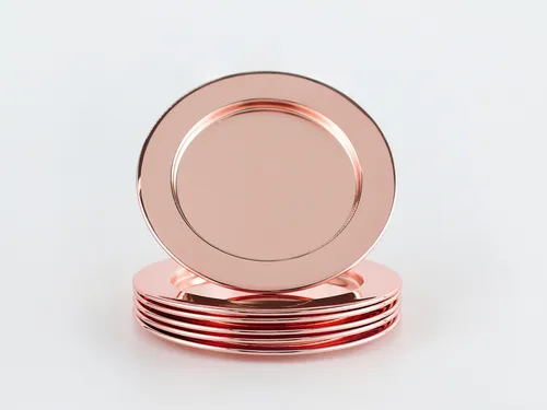 ECHTWERK Untersetzer- / Serviettenring-Set (dekoratives Glasuntersetzer 6t, kupfer, 6tlg) 6tlg