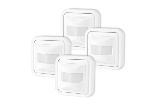 conecto Infrarot-Bewegungsmelder CC-IM050 - 160° Erfassungsbereich, 4-er Set - Bewegungsmelder für Innenmontage mit 160° Erfassungsbereich und 9m Reichweite. Ideal zur Reduzierung von Energiekosten durch bedarfsgerechte Beleuchtung.