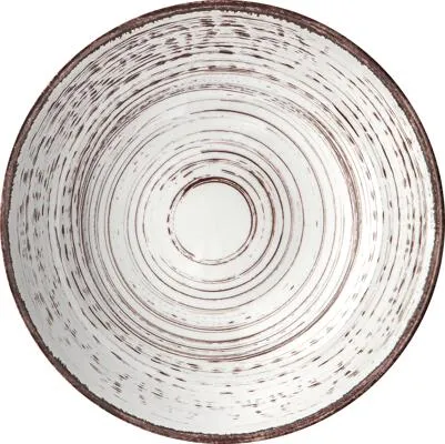 Brunner Suppenteller, Ø21cm, weiß/braun von Brunner