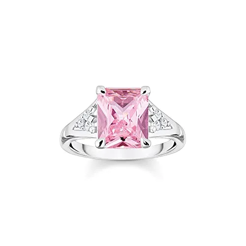THOMAS SABO Ring mit pinken und weißen Steinen Silber 925 Sterlingsilber TR2362-051-9