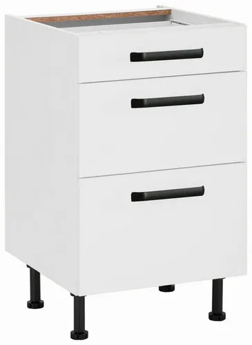 wiho Küchen Unterschrank Simi Soft-Close-Funktion in Schubkästen und Auszügen, verstellbare Füße