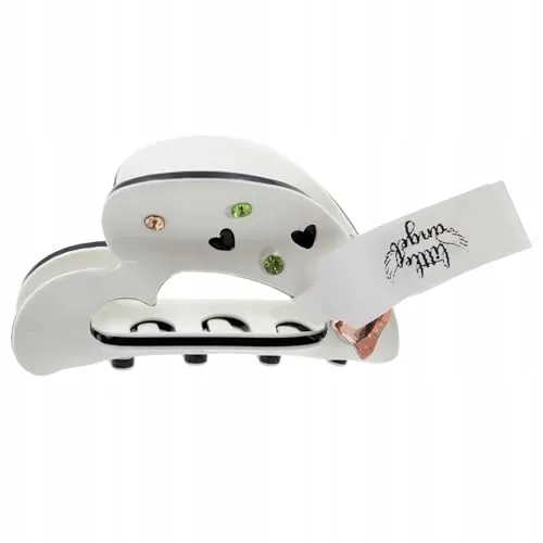 Little Angel Kleine Kiefer Haarspange Herz Mit Zirkonen in weiß von Little Angel