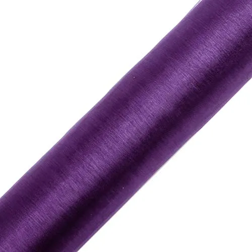 eventkauf Organza Rolle 9m x 36 cm Tischläufer Dekostoff (Aubergine)