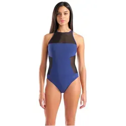 Arena Badeanzug Mesh Panels Schwimmanzug blau 44