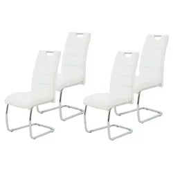 Hela Esszimmerstuhl Freischwinger Flora 4er Set in weiß von Hela