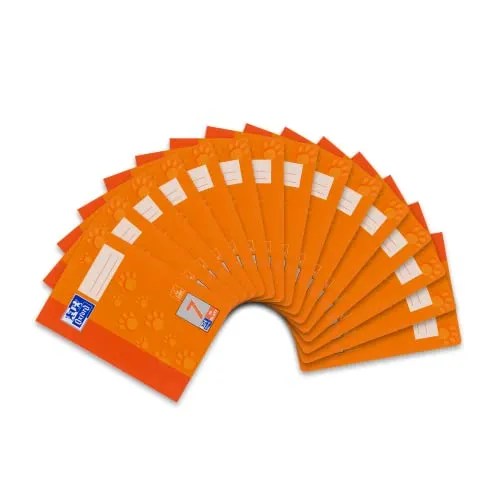 Oxford Schulheft A5, 16 Blatt, Lineatur 7, kariert, 15 Stück