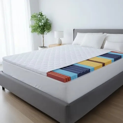 Matratzentopper 130x190 cm mit 5-Zonen-Massage