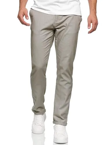 Indicode Herren Bryne Stoffhose aus Baumwolle & Leinen | Freizeithose für Männer in Lt Grey, 3XL - Leichte Sommerhose aus einem hochwertigen Leinen-Baumwollgemisch, ideal für entspannte Tage. Der lockere Schnitt und die atmungsaktiven Eigenschaften sorgen für Komfort und Stil.