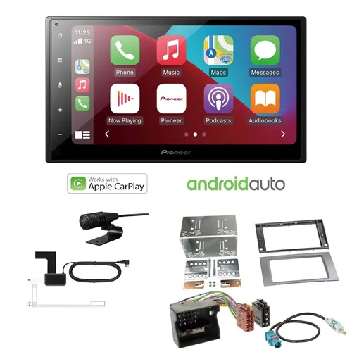 Pioneer Autoradio Apple CarPlay Bluetooth für Ford Kuga II in silber 2008-2012