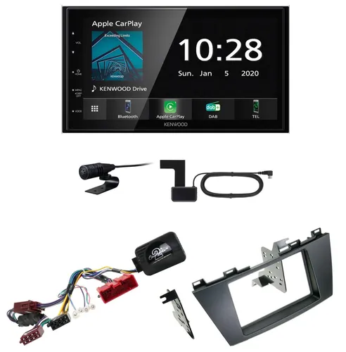 Kenwood DMX-5020DABS Einbauset für Mazda 5 CW mit CarPlay und Android Auto