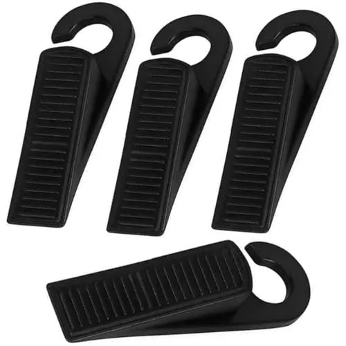 Türstopper Boden,4 Stück türstopper boden,rutschfester Türhalter,türpuffer,Door Stopper,Türstopper,Türkeil gummi,für Balkontür, Arbeitszimmer,Kinderzimmer mit griff,12.5cm