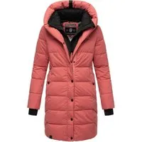 Navahoo Damen Wintermantel - Warmer Steppmantel mit Kapuze und Fleece-Kragen - Funktionsjacken: Modischer und warmer Steppmantel mit abnehmbarem Fleece-Kragen, ideal für kalte Temperaturen und bietet optimalen Tragekomfort.