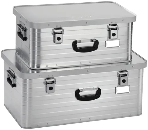 Enders Alubox TORONTO 47 L + 80 L - Extra stabile Aluminiumbox mit 1 mm Wandstärke, spritzwasser- und staubdicht, stapelbar und ergonomisch gestaltet