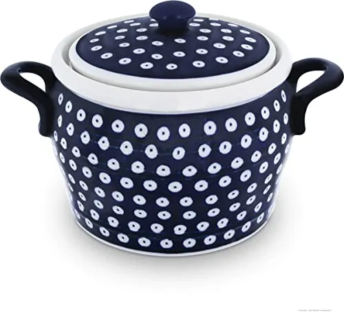 Original Bunzlauer Keramik 1,75 Liter Rumtopf/Mehrzwecktopf/Keramiktopf Ø16,5 cm im Dekor 42