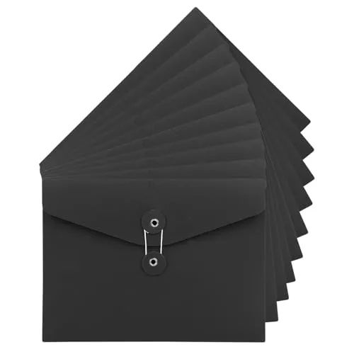 Stück A5 Dokumententasche Präsentationsmappe Mappen Pappe Aktenordner Sammelmappe Kraftpapier Umschläge Organisation mit Externe Taste Wickeldichtung Design Brieftasche Umschläge für Büro Schule 10