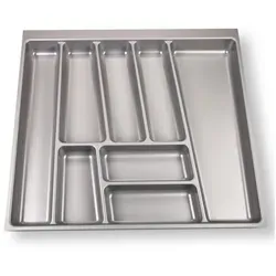 SO-TECH® Besteckeinsatz ORGA-BOX® II Besteckeinsatz silbergrau, für Nobilia Schubladen mit Korpusbreiten 300 - 900 mm grau|silberfarben 50.5 cm x 4.5 cm x 46.2 cm