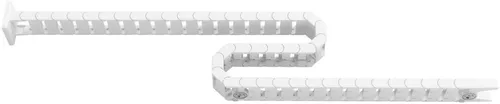 Hammerbacher Kabelkette vertikal, weiß - VCKVL/W - Zubehör für Möbel: Kabelkette vertikal für Arbeitshöhen von 60-130 cm, einfache Montage mit Magneten und Schrauben, sorgt für Ordnung am Arbeitsplatz.