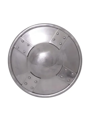 Ulfberth - Buckler mit 4 Beschlägen, ca. 30 cm, 2 mm Stahl Gr. M - Kampf für das mittelalterliche Schwert