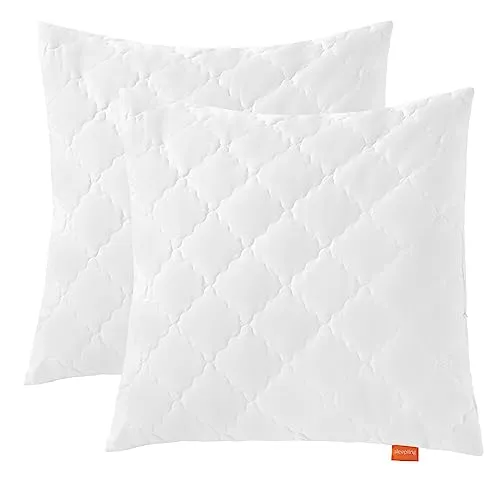 Sleepling Kopfkissen Bambus 2er Set 80 x 80 cm - Kissen, Bezug aus 100% Baumwolle mit Viskose (Bambus), sorgt für optimale Feuchtigkeitsregulierung und angenehmen Schlafkomfort. Ideal für heiße Nächte und vegane Lebensweise.