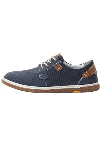 CamelActive Sneaker blau, Größe 41 - Trendiger Halbschuh - Halbschuhe aus hochwertigem nubukblauem Leder mit weichem Gehkomfort. Die auswechselbare Lederdecksohle und die optimale Schnürung sorgen für perfekten Sitz.