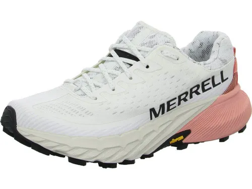 Merrell Women's Agility Peak 5 - Trailrunningschuhe 42 EU Weiß/Grau - Wanderschuhe für Trailrunning, mit rutschfester Vibram-Sohle für optimalen Halt auf verschiedenen Untergründen. Ideal für lange Läufe und Outdoor-Abenteuer.