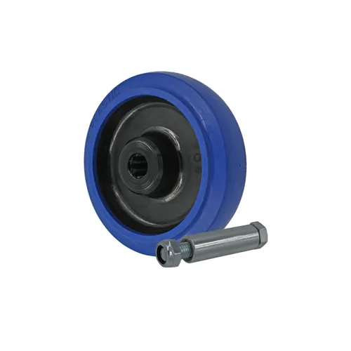 Ersatzrad 125 mm Elastik Blue Wheels Rolle Transportrollen