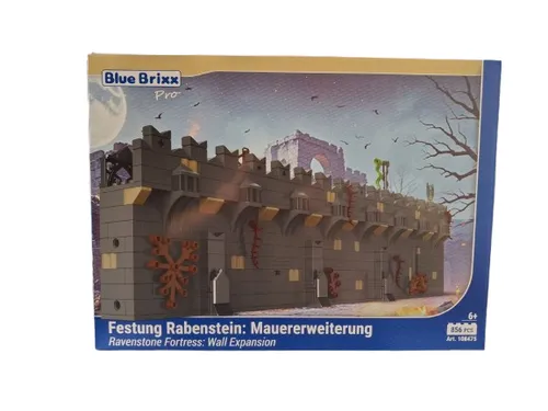 BlueBrixx Pro 108475 Festung Rabenstein: Mauererweiterung 856 Teile