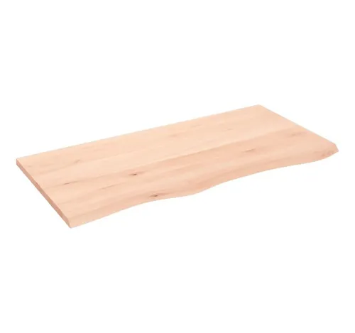 vidaXL Waschtischplatte aus massivem Eichenholz in braun von vidaXL