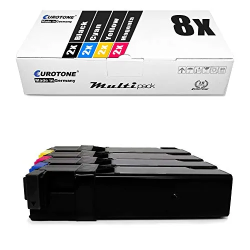8X Eurotone Toner für Xerox Phaser 6500 DN N ersetzt Schwarz Blau Rot Gelb