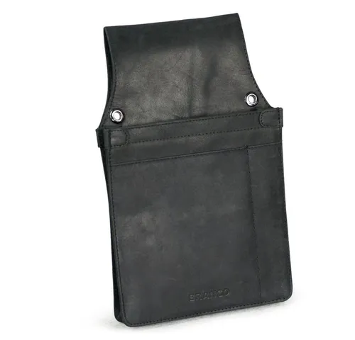 BRANCO Gürteltasche Profi Kellnerholster / Kellnerhalfter aus geöltem Echt-Leder, Schwarz, Schwarz, Modell 41434
