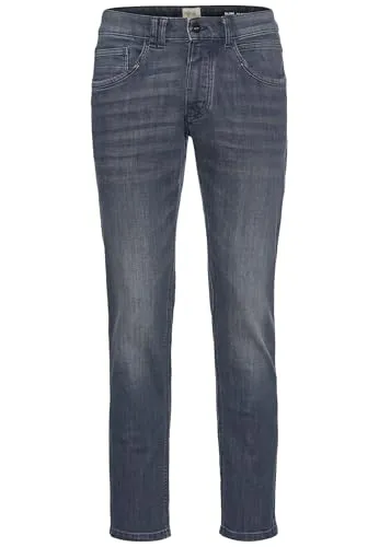 camel active Slim-fit-Jeans mit Leder-Badge blau 36 - Jeans in Slim-fit mit elastischem Denim, ideal für einen modernen, lässigen Look. Besonders durch das stilvolle Leder-Badge, perfekt für modische Auftritte.
