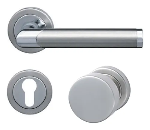 Stroxx Innentür-Rosetten-Wechselgarnitur Atlantis, Profilzylinder, Edelstahl