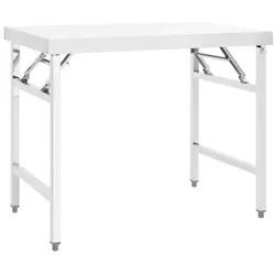 vidaXL Küchentisch Klappbar - Edelstahltisch 100x60x80cm, ideal für Gastronomie und platzsparend zusammenklappbar