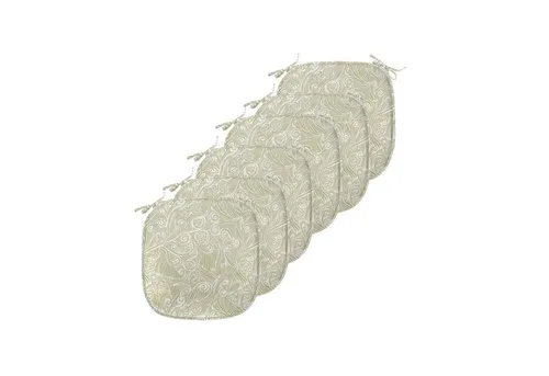 Abakuhaus Stuhlkissen Dekoratives wasserfestes Kissen mit Riemen für Küchensitze, Jahrgang Antike wirbelt Kurven