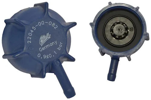 BLAU Kühlerdeckel KG45 Z 0.9Bar mit Überlaufrohr M48x3 - 6H