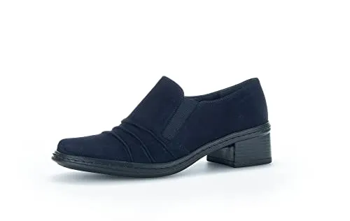 Gabor Damen Slipper Atlantik - Bequeme Slip-Ons für jeden Anlass - Slipper & Mokassins für Damen aus hochwertigem Rauleder und Glattleder, mit bequemen Blockabsatz (3 cm) und idealer Passform für den täglichen Komfort.