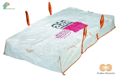 PLATTENBAG, 260x125x30cm, BigBag, Big-Bag Asbest BESCHICHTET Schüttgutbehälter