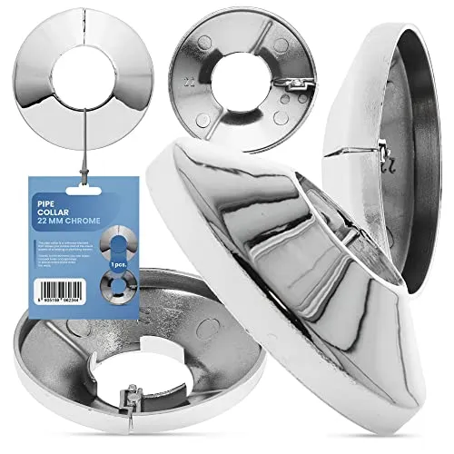 Einzelrosette für Heizungsrohre Einzel Heizungsrohr 22 mm Chrom Rosette Verschiedene einzeln für Rohre Abdeckrosette Rohrmanschetten Heizkörperrosetten Rohrschelle