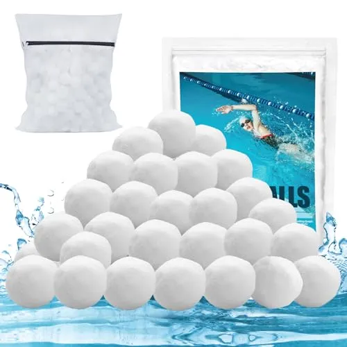 WEVOL Filterbälle Pool, 1300g Filterball für Sandfilteranlagen, Ersetzt 45kg Filtersand, Wiederverwendbar Pool Filterball für Schwimmbäder, Geeignet für Schwimmbad Aquarium Filteranlage